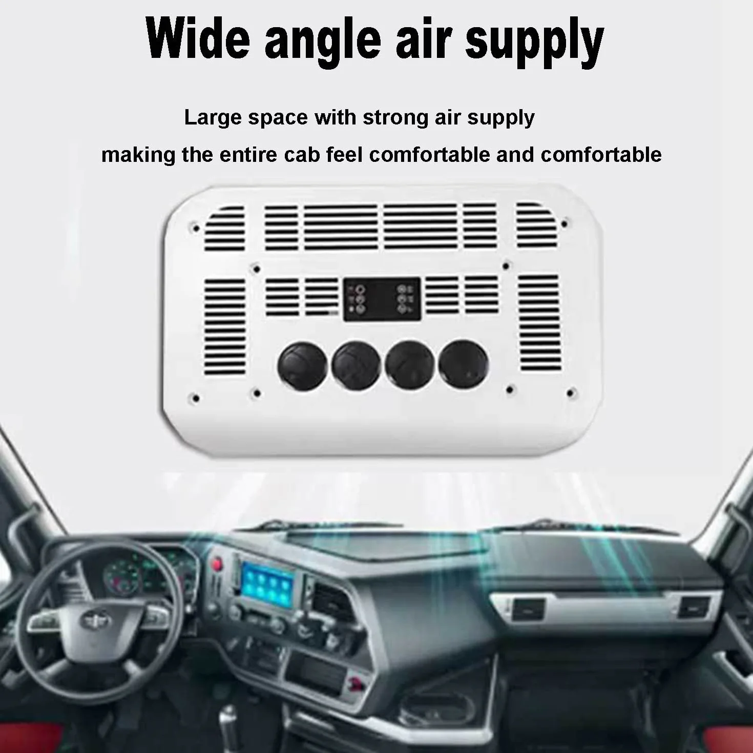 Condizionatore d'aria del tetto del camper del camion elettrico 12/24V Volt, AC silenzioso, unità CA RV, per veicolo, bus, White-24V