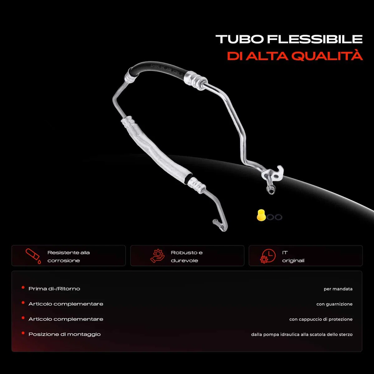 Frankberg Servosterzo Tubo flessibile Compatibile con Tourneo Connect Transit Connect P65 P70 P80 Replace# 1438120,3405528