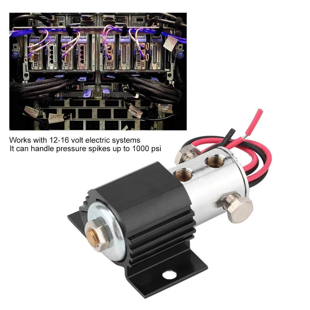 Blocco della linea del freno Kit blocco parcheggio linea freno Blocco elettrovalvola in acciaio inossidabile Set elettrico con accessorio supporto collina 12-14V