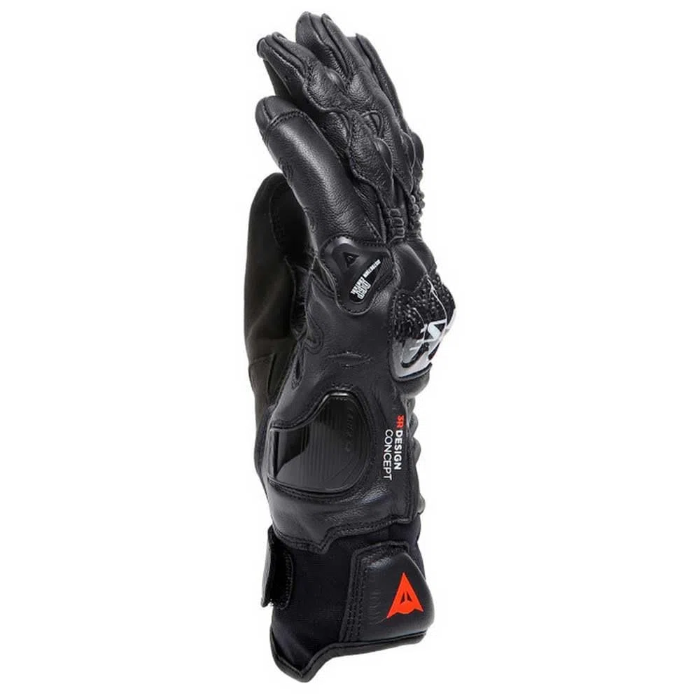 Dainese - Carbon 4 Short Gloves, Guanti Moto Corti in Pelle, con Protezioni delle Nocche in Carbonio, Uomo, Nero/Nero, M