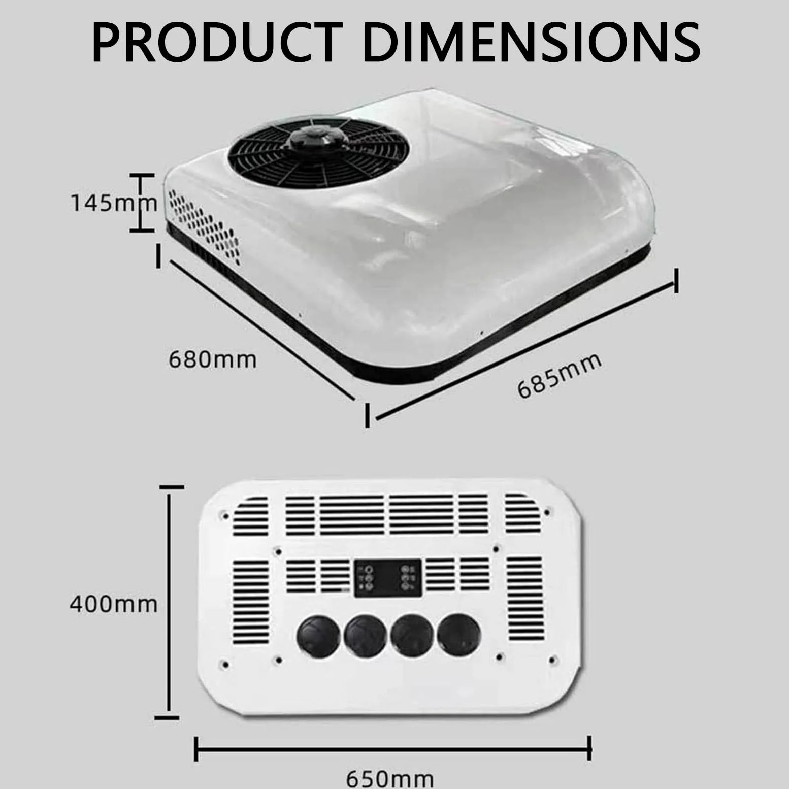 Climatizzatore Da Tetto Per Camper, Doppia Funzione Calda E Fredda, 12 V/24 V, Condizionatore Da Tetto Universale Per Camper, Regolazione Della Conversione Di Frequenza, Bassa Rumorosità,24V