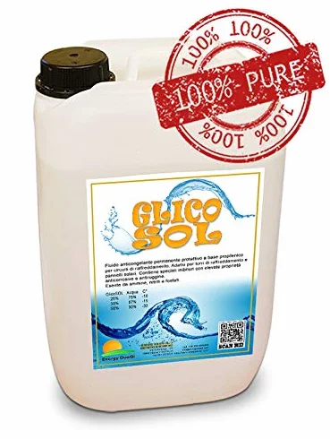 GLICOLE PROPILENICO PURO CONCENTRATO DA DILUIRE 10 LITRI PER IMPIANTI SOLARI