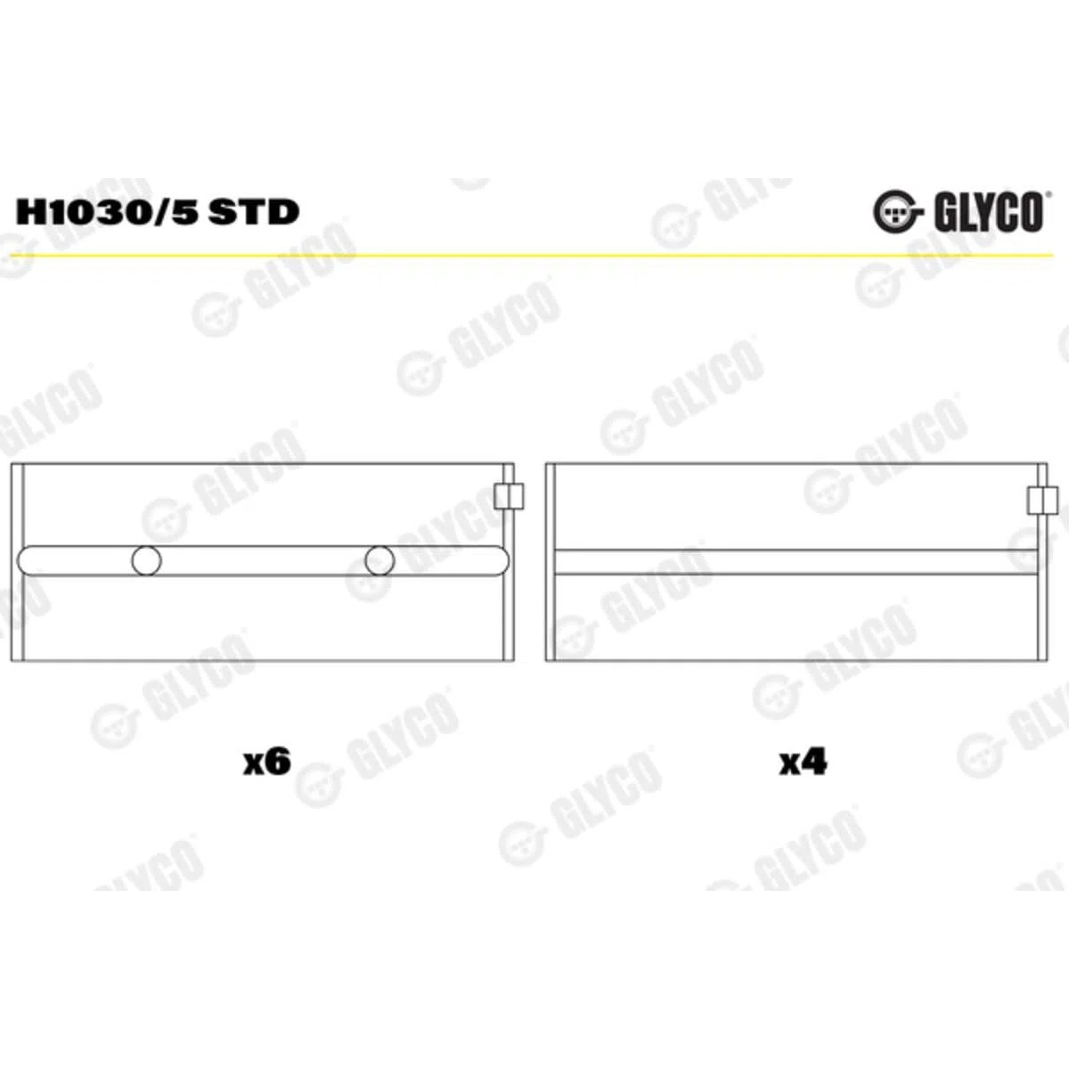 Glyco H1030/5 STD - Cuscinetto Albero A Gomiti