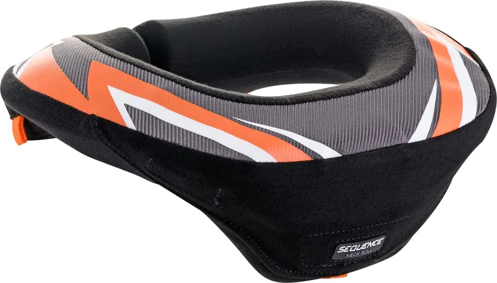 Alpinestars Sequence - Protezione per il collo da motocross, per ragazzi, colore: nero/arancione, S/M, multicolore