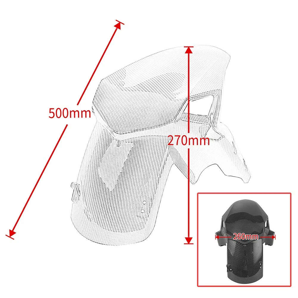 Z900 Parti Moto Parafango Anteriore Splash Parapolvere Copriruota Protezione Pannello Carenatura per ZR900 Z ZR 900 Z-900 (Aspetto carbonio)