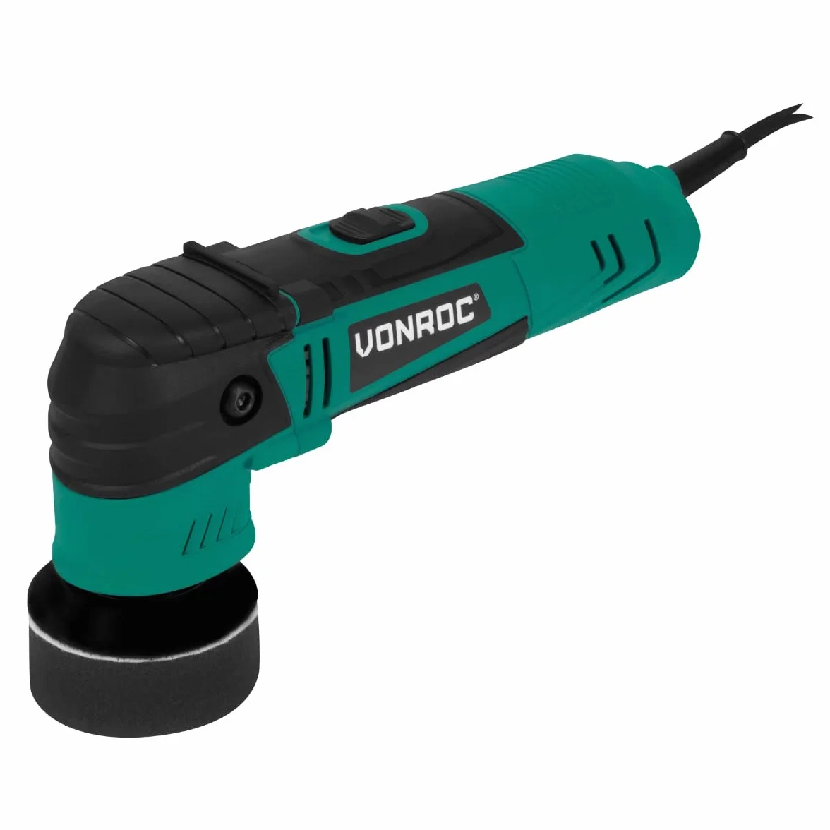 VONROC Lucidatrice auto orbitale - 400W, 50/75mm, per Auto, Moto e Barche- Rimuove Graffi, Applica Cera, Ottimizza Lucentezza - Include 8 Tamponi e Piastre di Supporto, Cavo 4m, Soft Start