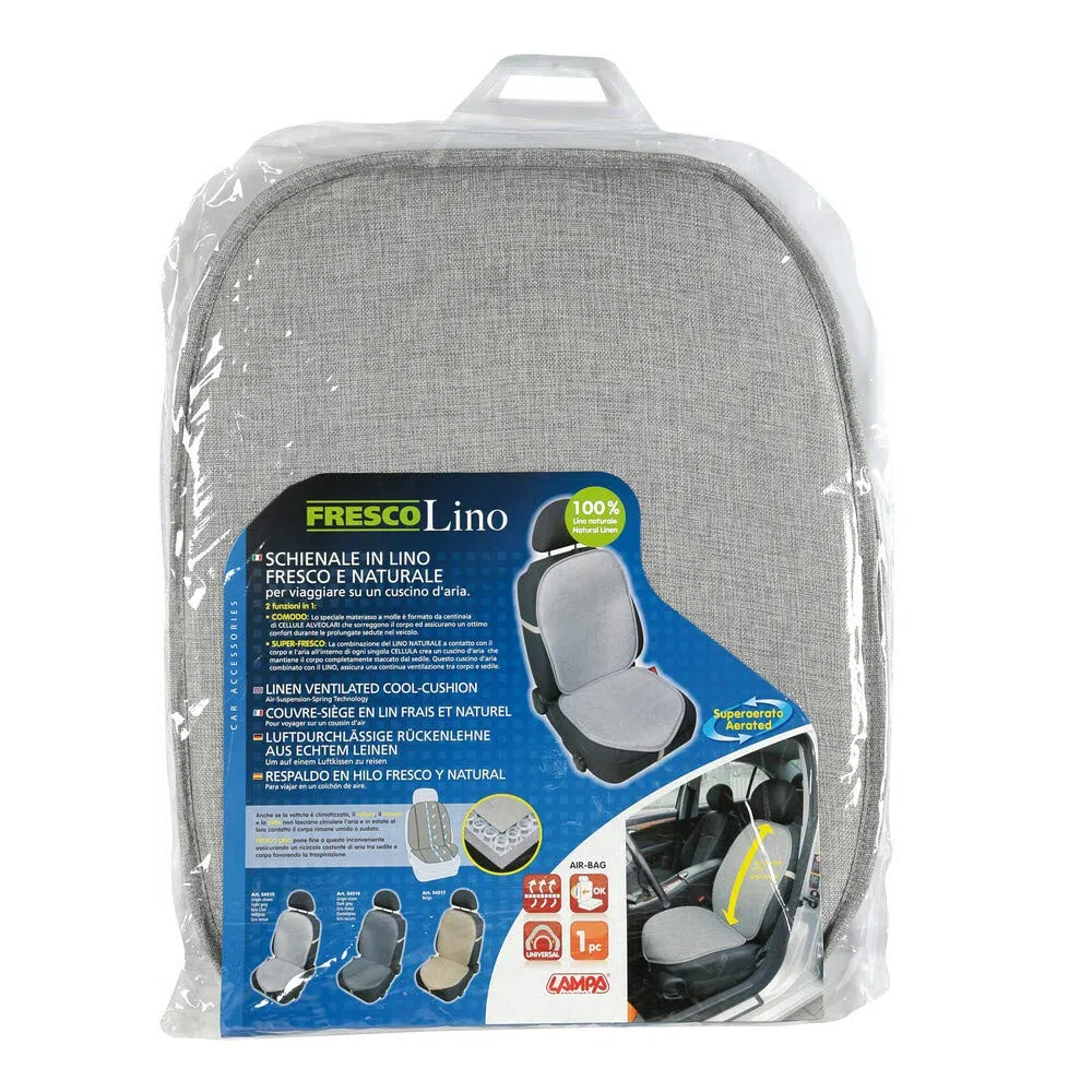 Lampa 54515 Fresco Lino, Schienale in Lino Fresco e Naturale - Grigio Chiaro