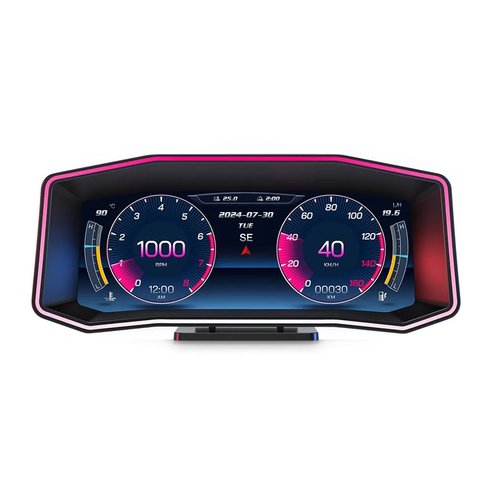 KAOLALI Heads Up Display Auto, Sistema Duale OBD2 e GPS, 6.2 Pollici, Unità MPH e KM/H Modificabili, Temperatura del Olio, Bussola, Avvisi Intelligenti per la Majoranza dei Veicoli Successivi al 2008