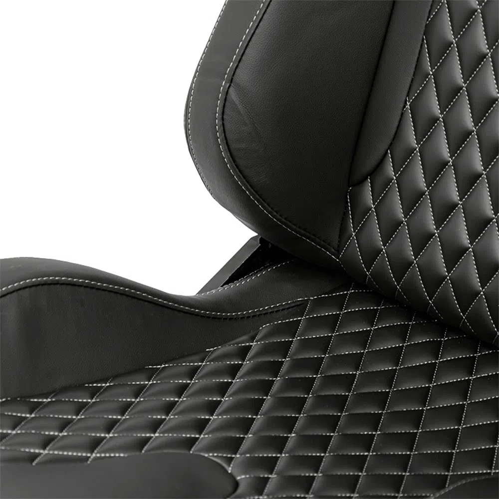 Sedile Sportivo 'MS' - Nero/Grigio - reclinabile doppia regolazione - incl. Slitte