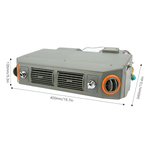 Gruppo Evaporatore Aria Condizionata Regolazione della Temperatura a 3 velocità Sotto il Cruscotto Evaporatore per Auto Camion Camper(DC24V 4A) (12V)