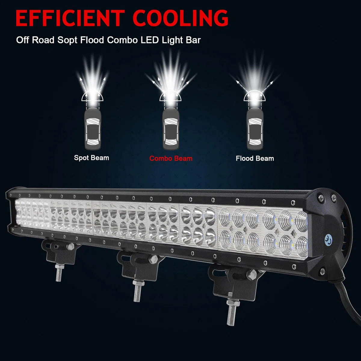 RIGIDON Barra Led Fuoristrada, 12V 24V 28 Pollici 70cm 180W Barra Luce Led, Barra Led Esterno Per Auto Trattore Camion SUV UTE ATV Barca 4x4 Veicoli Offroad, Flood Spot Combo 6000K Bianca