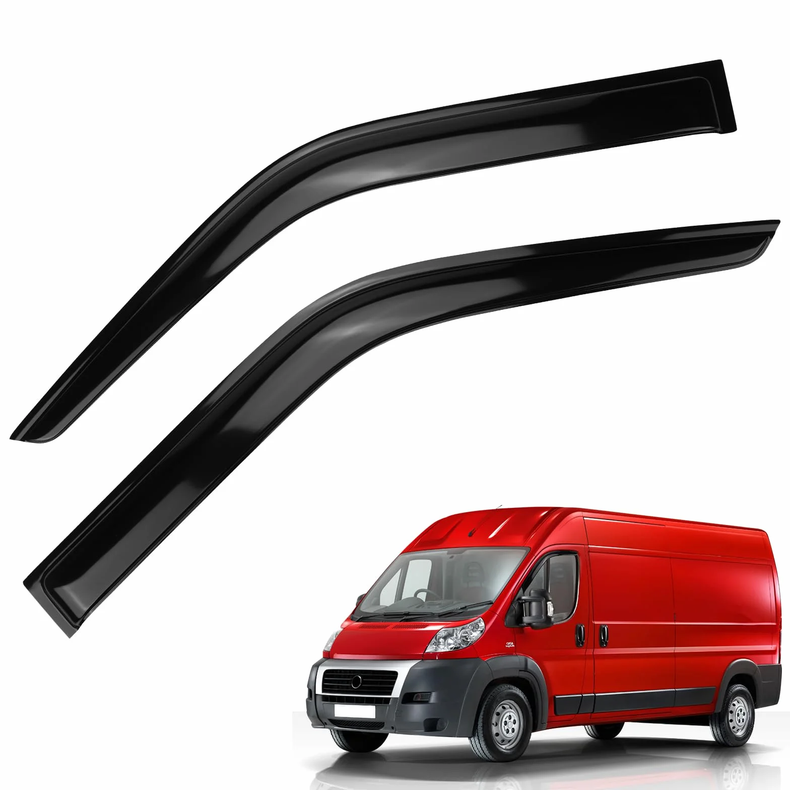 Deflettori D'aria Auto Adatto per 2006-2024 FIAT Ducato, Deflettori del Vento per Auto