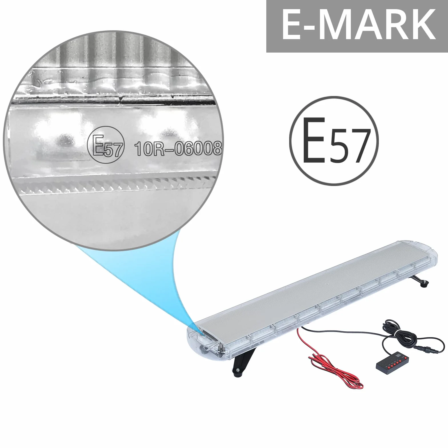 Justech 88 LED Luce Stroboscopica Emergenza Lampeggiante Stroboscopico Barra Bar 21 Modalità Fash Impermeabile Ambra con Interruttore di Controllo Display Digitale per 12 V 24 V Camion Veicolo