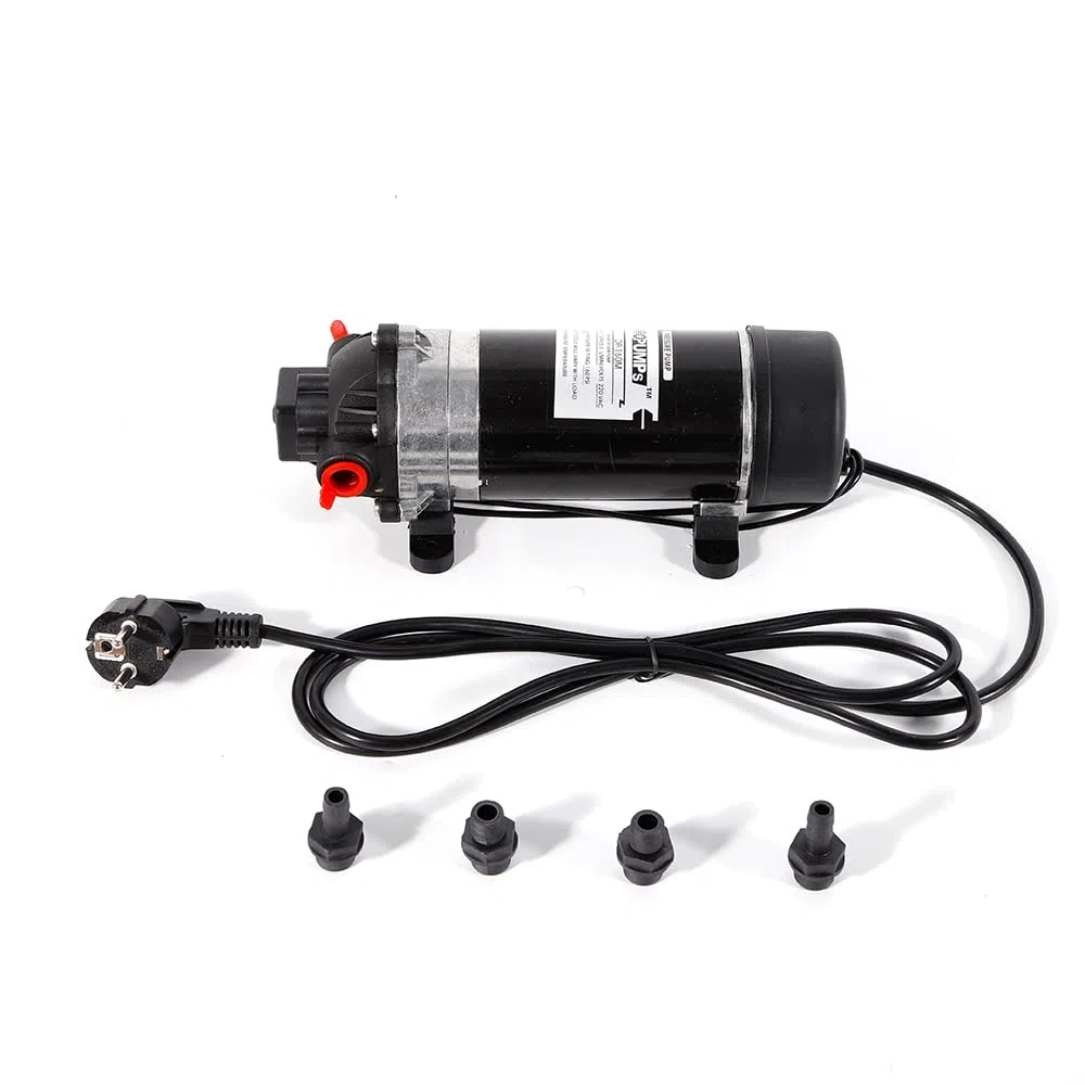 Pompa dell'acqua a membrana 220 V, autoadescante, 160 PSI, 5,5 l/min, pompa a membrana per camper, roulotte, barche, lavaggio e irrigazione da giardino