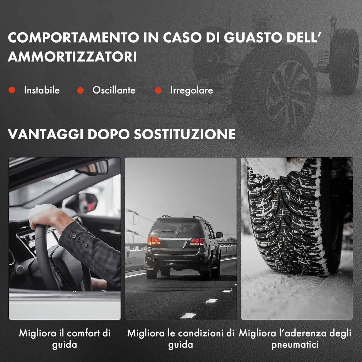 Frankberg 2x Ammortizzatori per sospensioni Ammortizzatori per telaio Anteriore sinistro destro 590mm Pressione del gas Compatibile con SX4 EY G.Y Sedici 189 Replace# 333753,333754