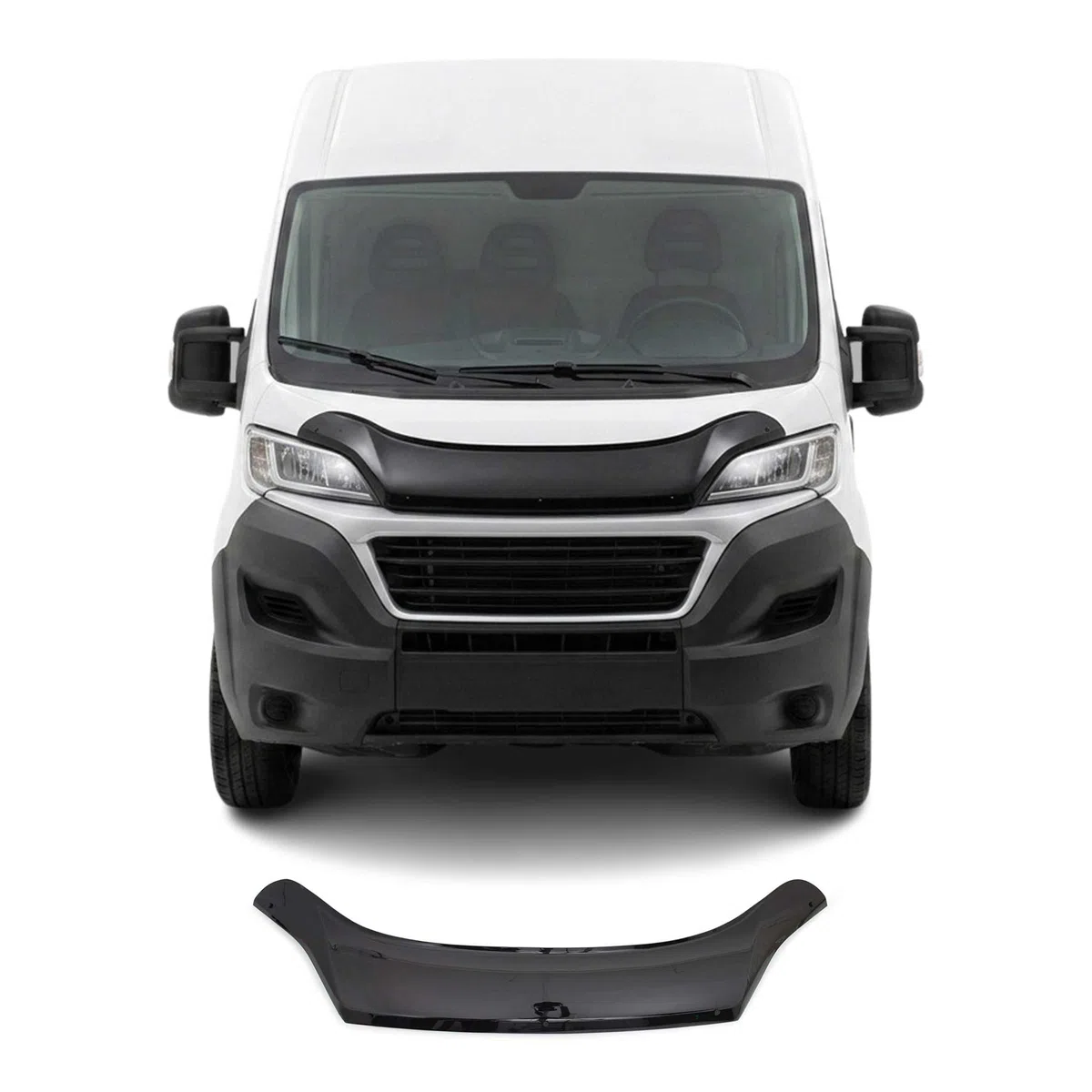 OMAC Cofano Deflektor Insekten Steinschlagschutz compatibile con FIAT Ducato 2014-2026 Dunkel