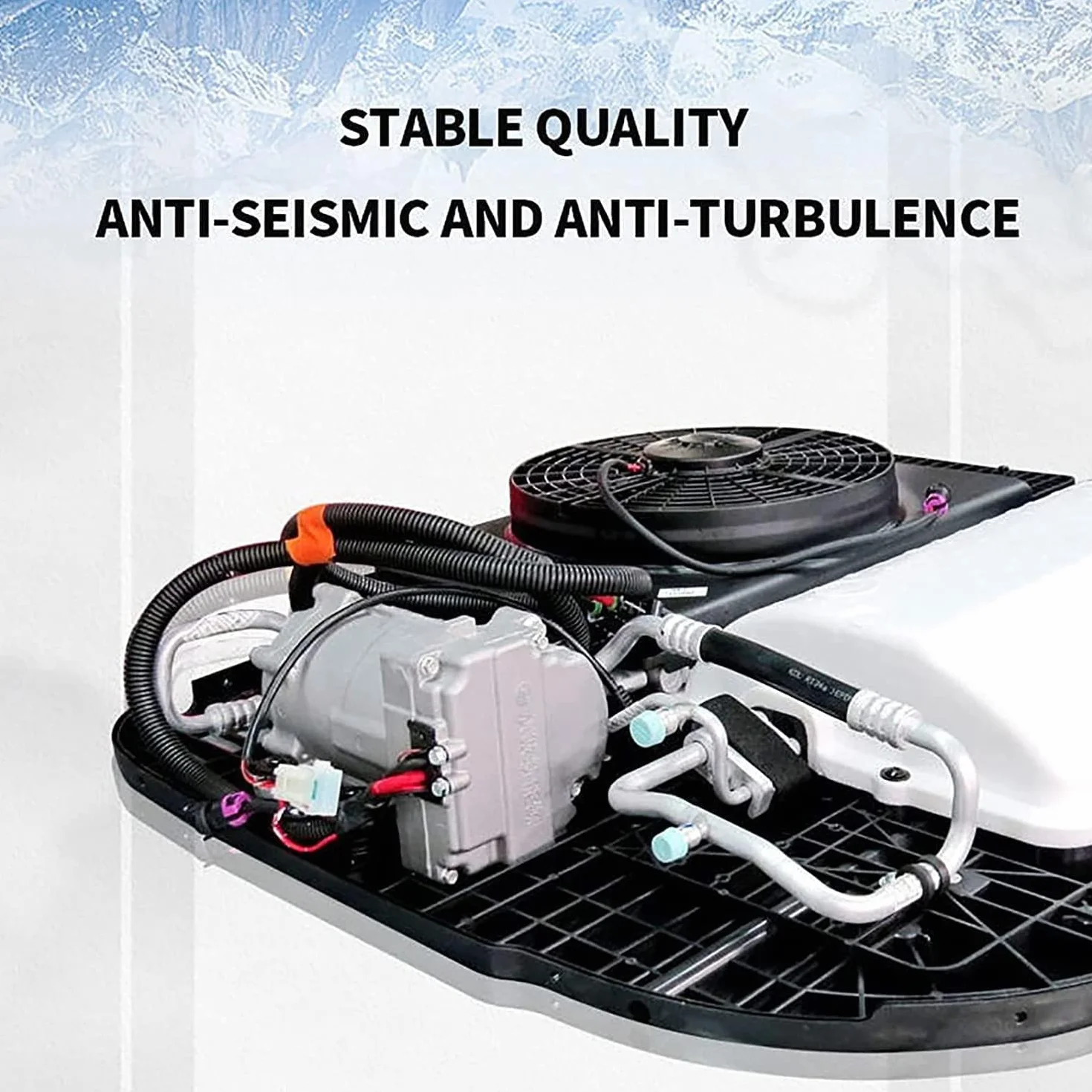 Condizionatore d'aria del tetto del camper del camion elettrico 12/24V Volt, AC silenzioso, unità CA RV, per veicolo, bus, White-24V