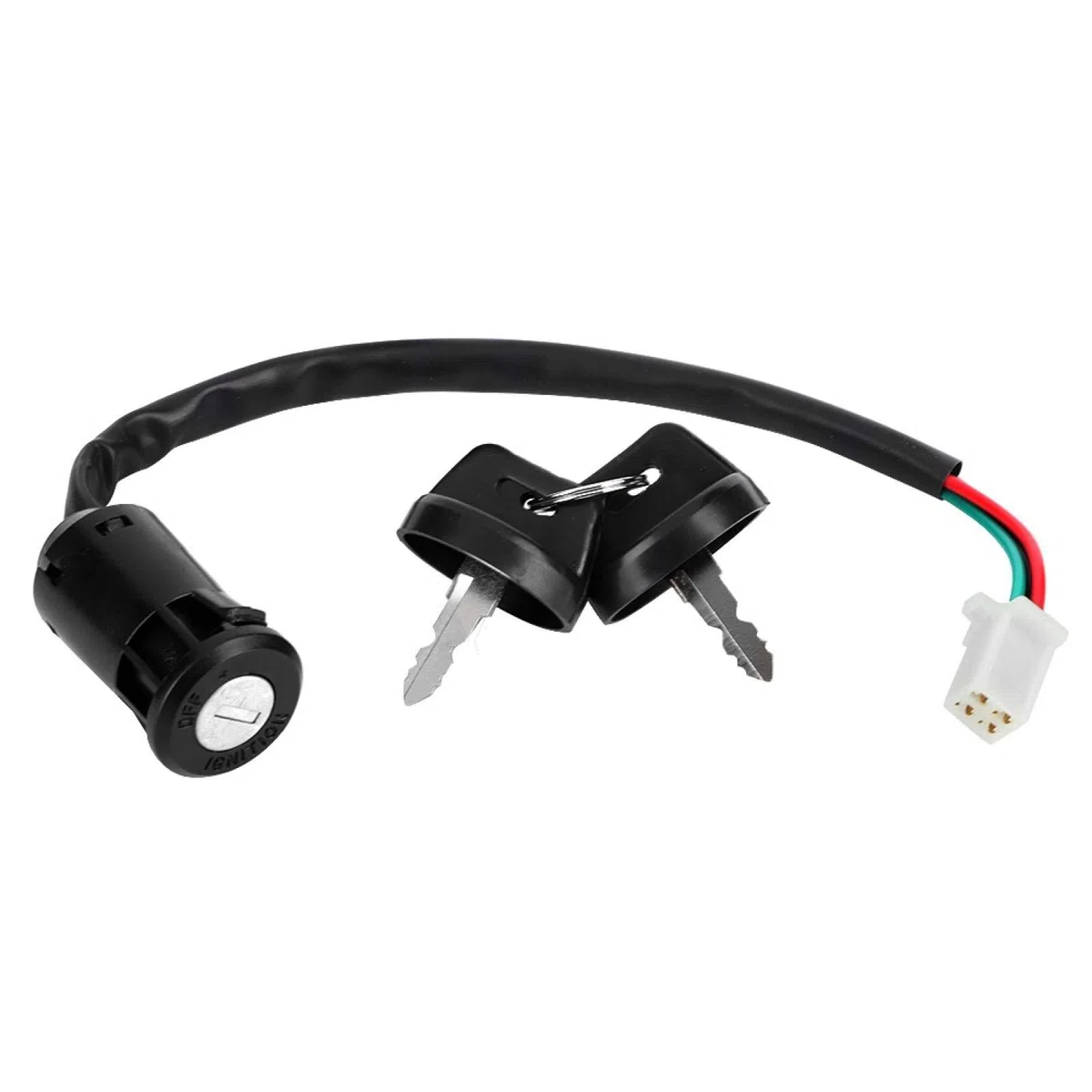 Kit Completo di Cablaggio Quadruplo Kit di Cablaggio Elettrico ATV con Relè Solenoide Interruttore di Accensione CDI per Quad ATV 200-300cc