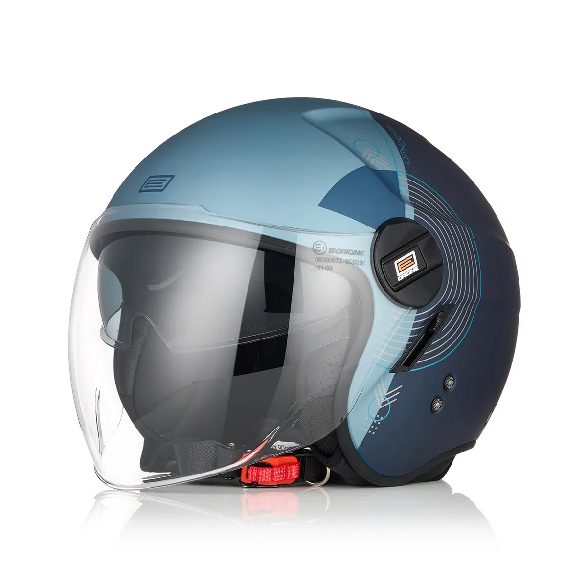 ORIGINE Casco Jet Moto Casco Aperto Scooter con Doppia Visiera Omologato ECE2206