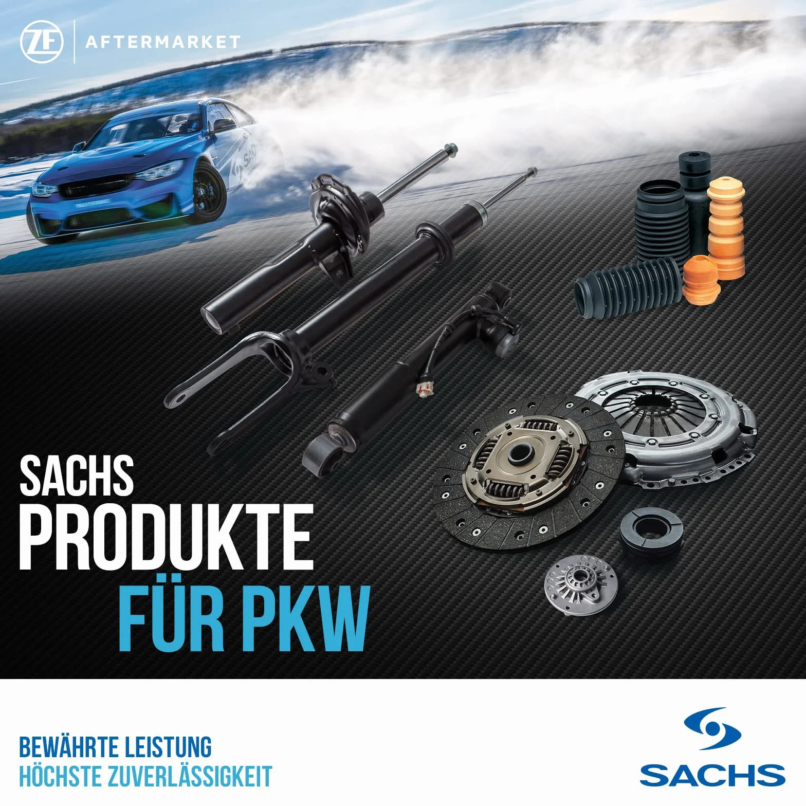 SACHS 315 470 Ammortizzatore per Ford C-Max II (DXA/CB7, DXA/CEU) 2010-2019 Dx, Assale anteriore e altri veicoli