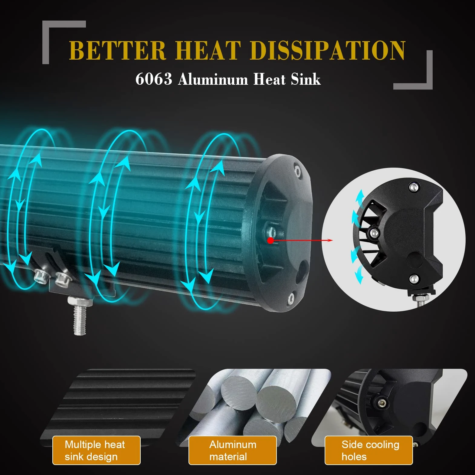 RIGIDON 8D 20 Pollici 50 cm 420W Barra Led Fuoristrada Con 12V Cablaggio Kit, Esterno Barra Luce Led, Barra Luminosa Led Per Auto Camion SUV ATV UTE 4x4 Veicoli Offroad, Impermeabile 6000K Bianca
