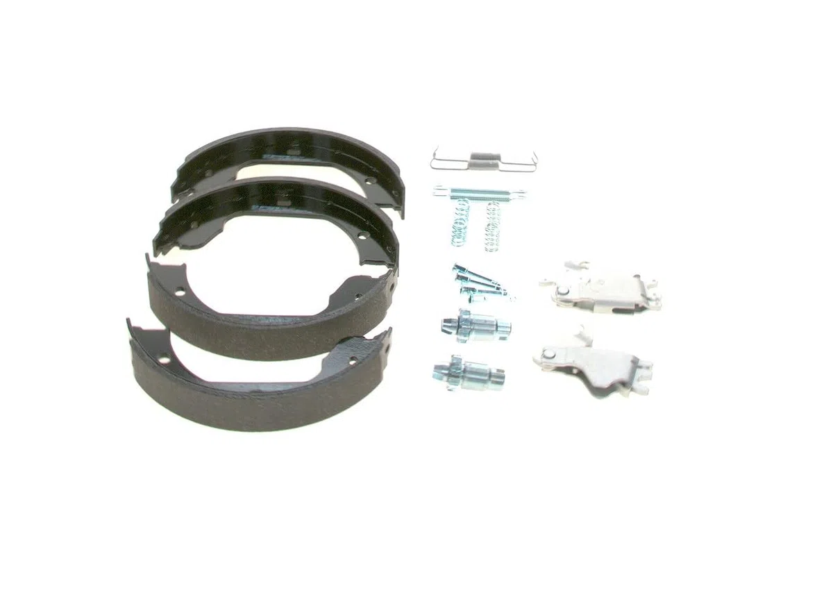 BOSCH Kit ganasce, Freno stazionamento 0204113805 Compatibile con: ALPINA B7, BMW 3 Cabriolet, 3 Coupe, 5, 5, 5 Gran Turismo, 5 Touring, 6, 6 Cabriolet, 7, 7, X3, X5, X5, X5, X6, X6, Z4 Coupe