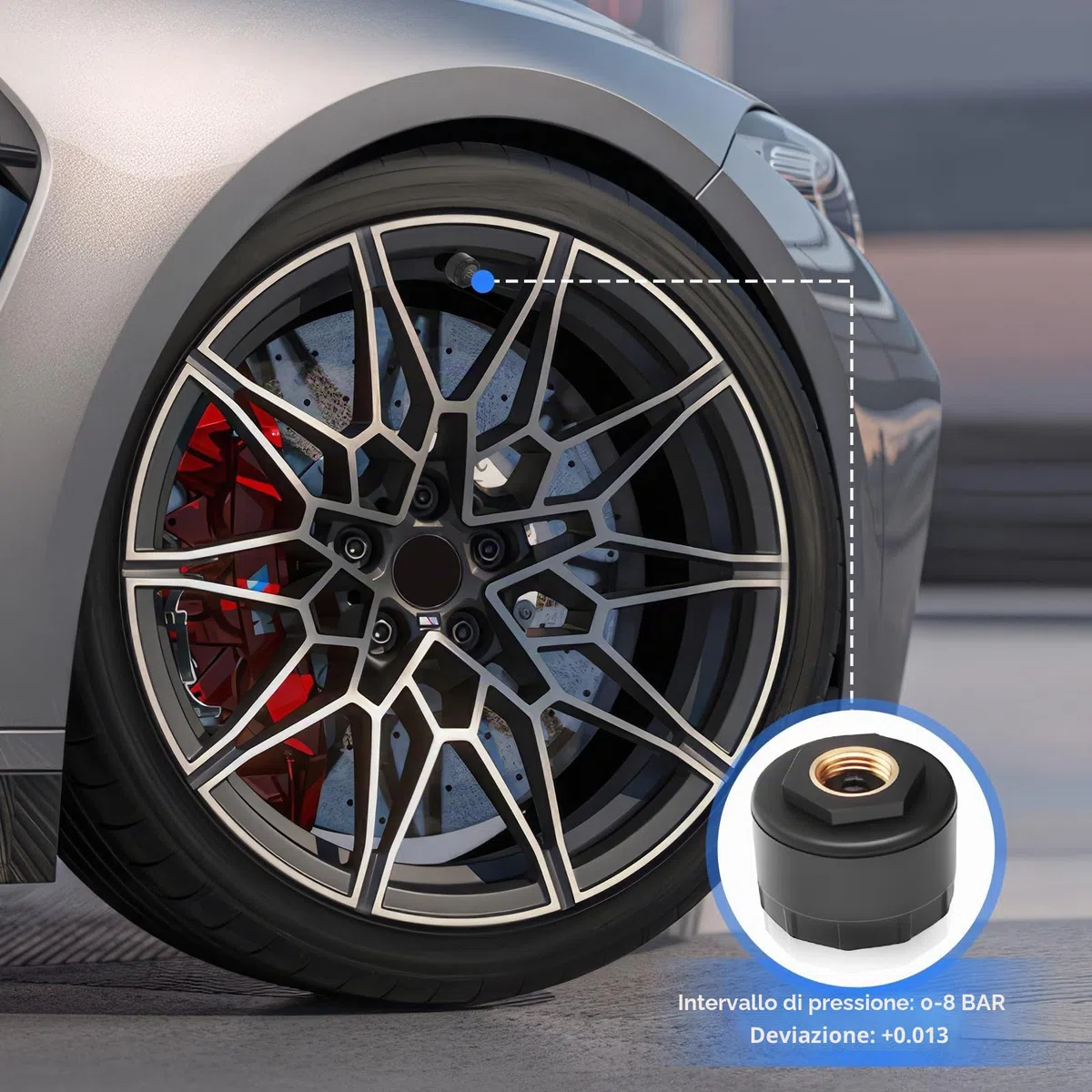 Sistema di monitoraggio della pressione dei pneumatici per auto con ricarica USB, per display di navigazione Android, strumento universale TPMS per la pressione degli pneumatici con 4 sensori