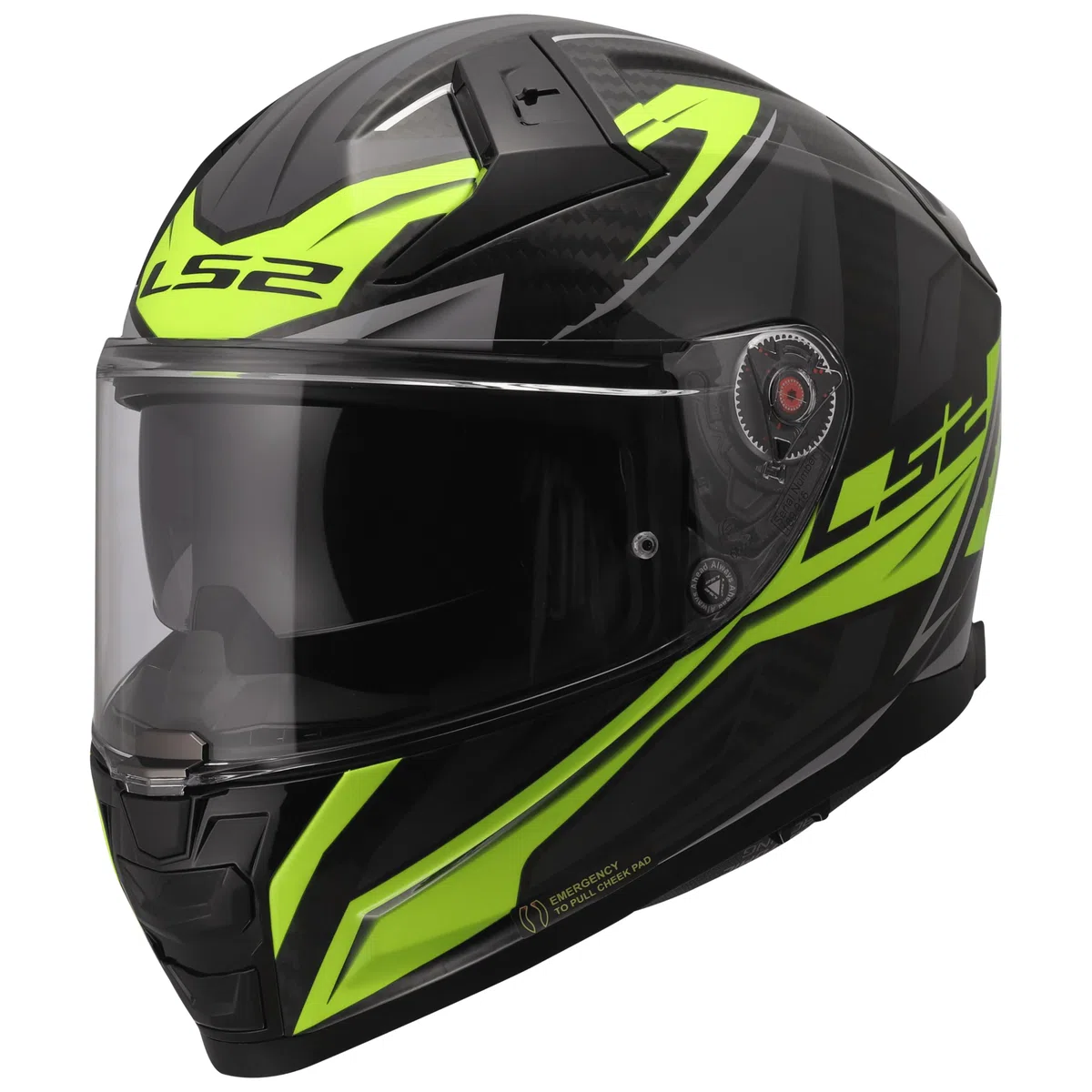 LS2, Casco Moto Integrale VECTOR II CARBON SAVAGE H-V Yellow, 4XL
