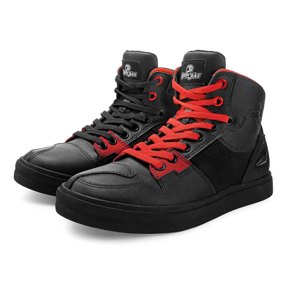 Grapelet Scarpe Moto Uomo,Stivali Moto Traspiranti Uomo,Scarpe Motocross Casual con Pelle Rinforzata,Cavigliere,Antiscivolo,Cerniera Lateral Nero