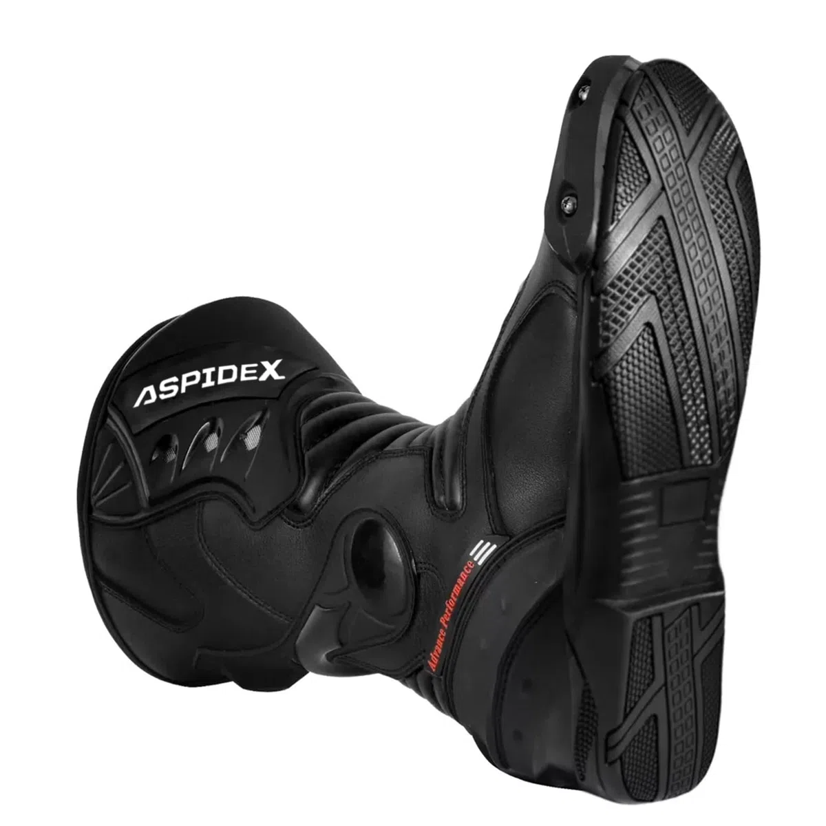 Stivali da corsa per moto da uomo Scarpe impermeabili lunghe in pelle da moto