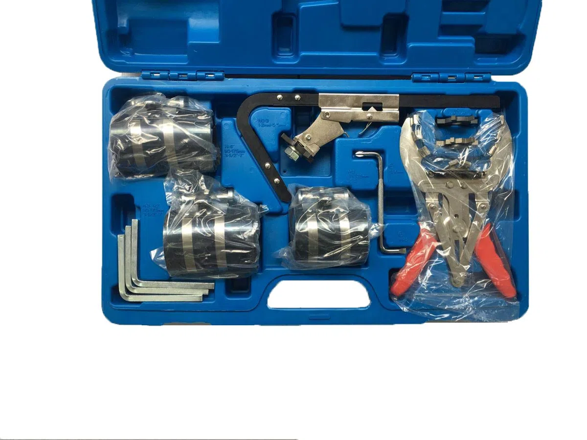 Set per la pulizia degli anelli dei pistoni per l'auto, con pinza, fascia distensiva