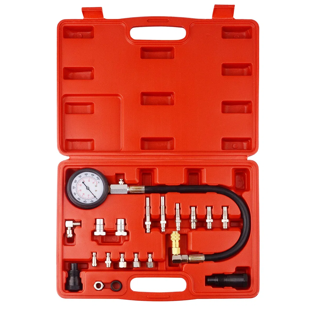 DAYUAN Tester di Pressione del Cilindro Kit di misurazione del Tester di Pressione del Cilindro del Motore Diesel 0-1000psi Strumento di diagnosi delle perdite automobilistiche
