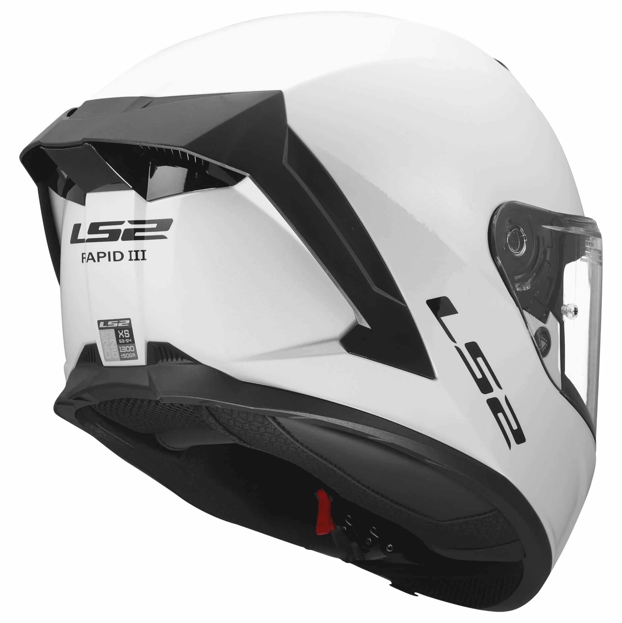 LS2, Casco Moto Integrale RAPID III SOLID Gloss White, L