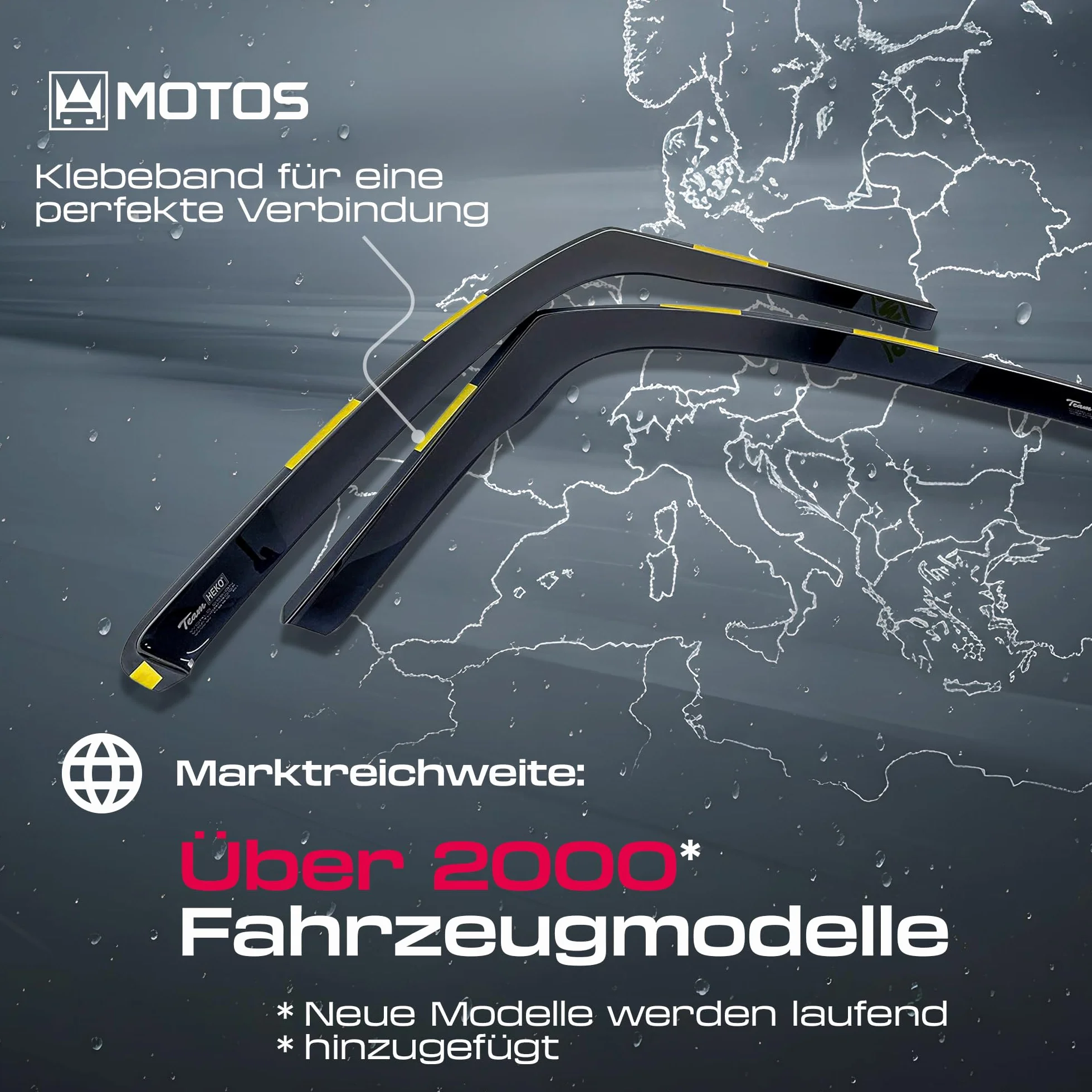 MOTOS Deflettori Finestrini Auto per MERCEDES-BENZ X Classe 2017-2020 Deflettori d'Aria Antiturbo e Antivento, Protezione dalle Intemperie, Riduzione del Rumore, Installazione Semplice, Durata e Robus