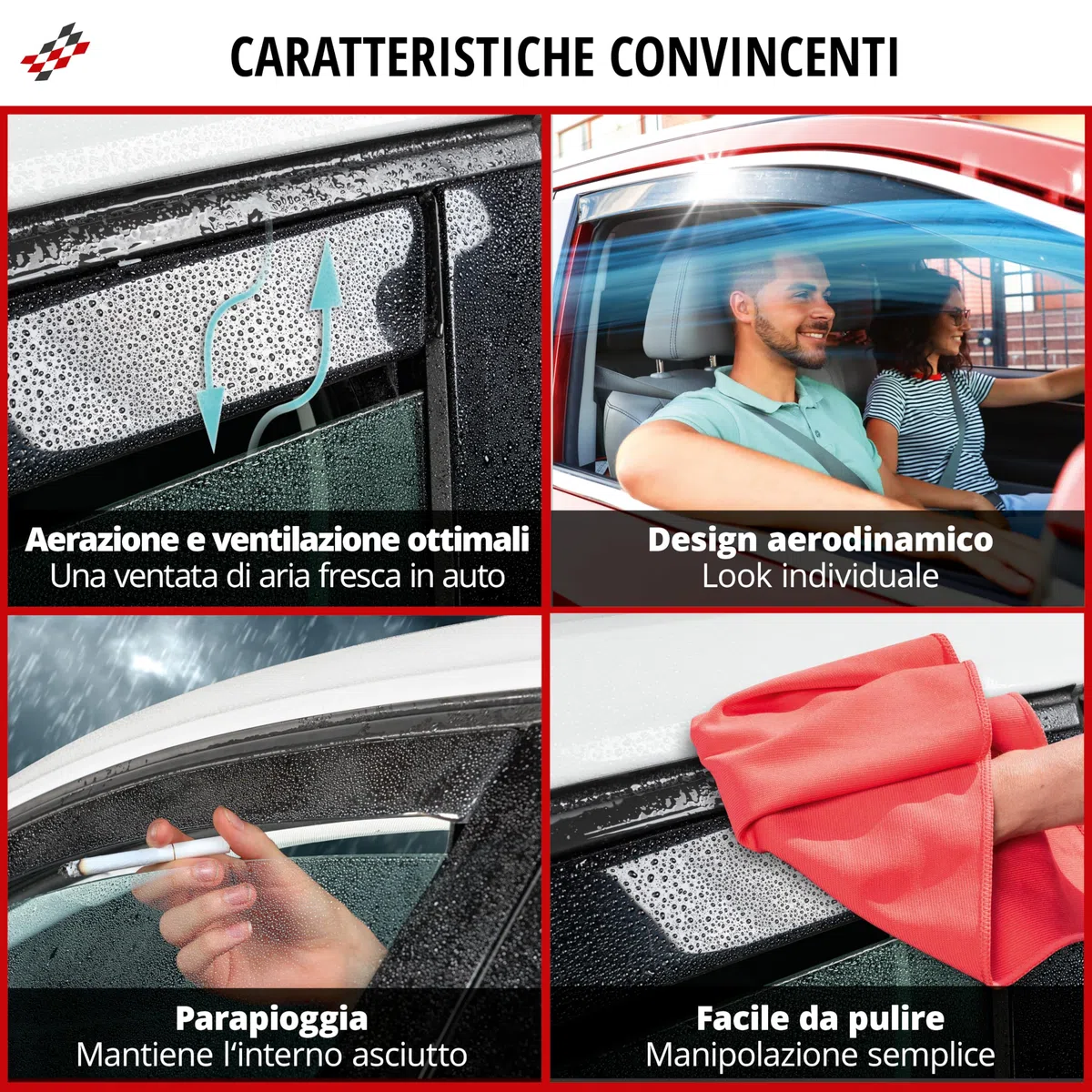WALSER Deflettore del vento compatibile con Suzuki Vitara (LY) 02/2015-Oggi
