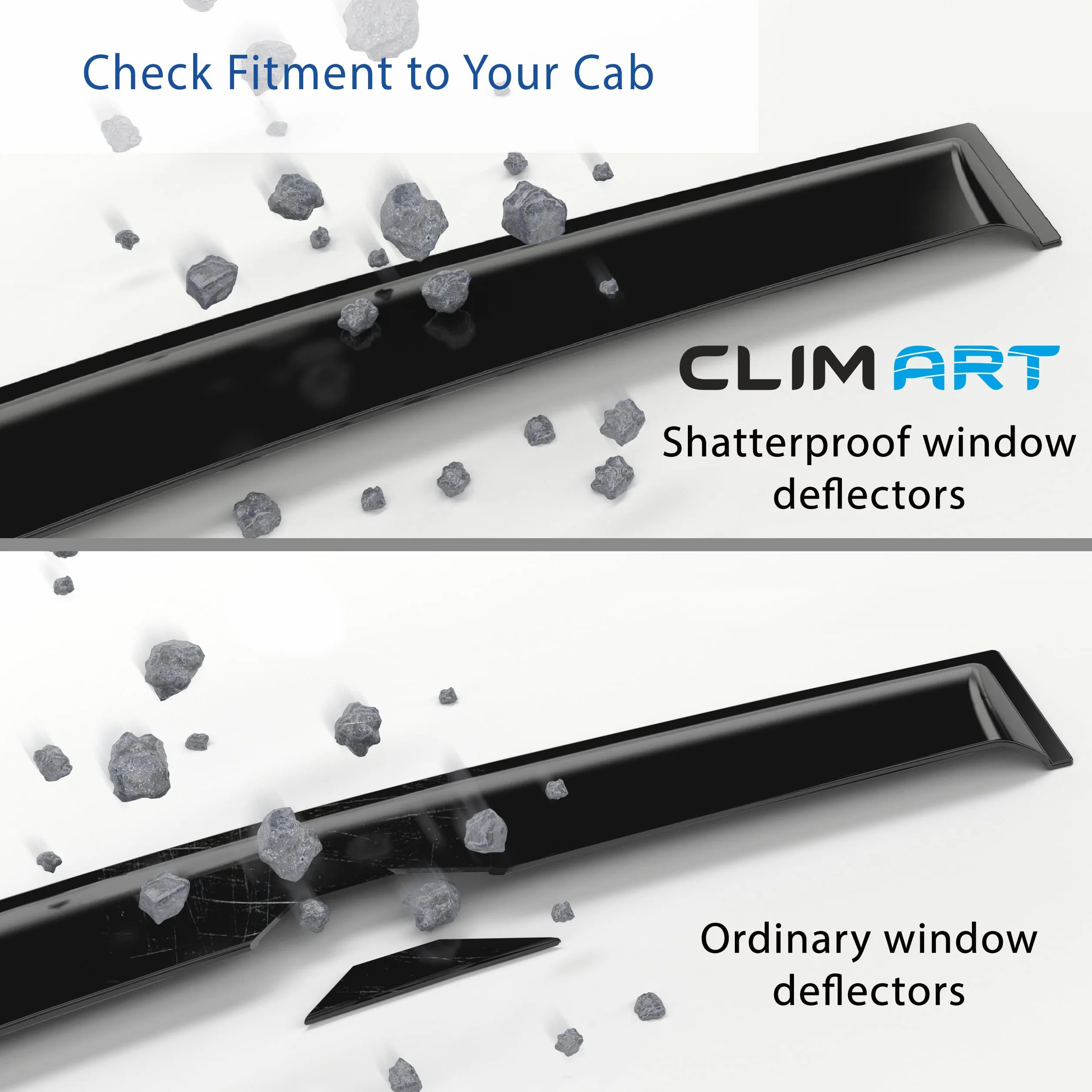 CLIM ART Adesivo Deflettori antiturbo Compatibile con Jeep Renegade 2014-2026 SUV - Accessori Auto - Deflettori finestrini - Deflettore Aria Auto - Protezione Meteo - Facilità di Installazione -4Pz