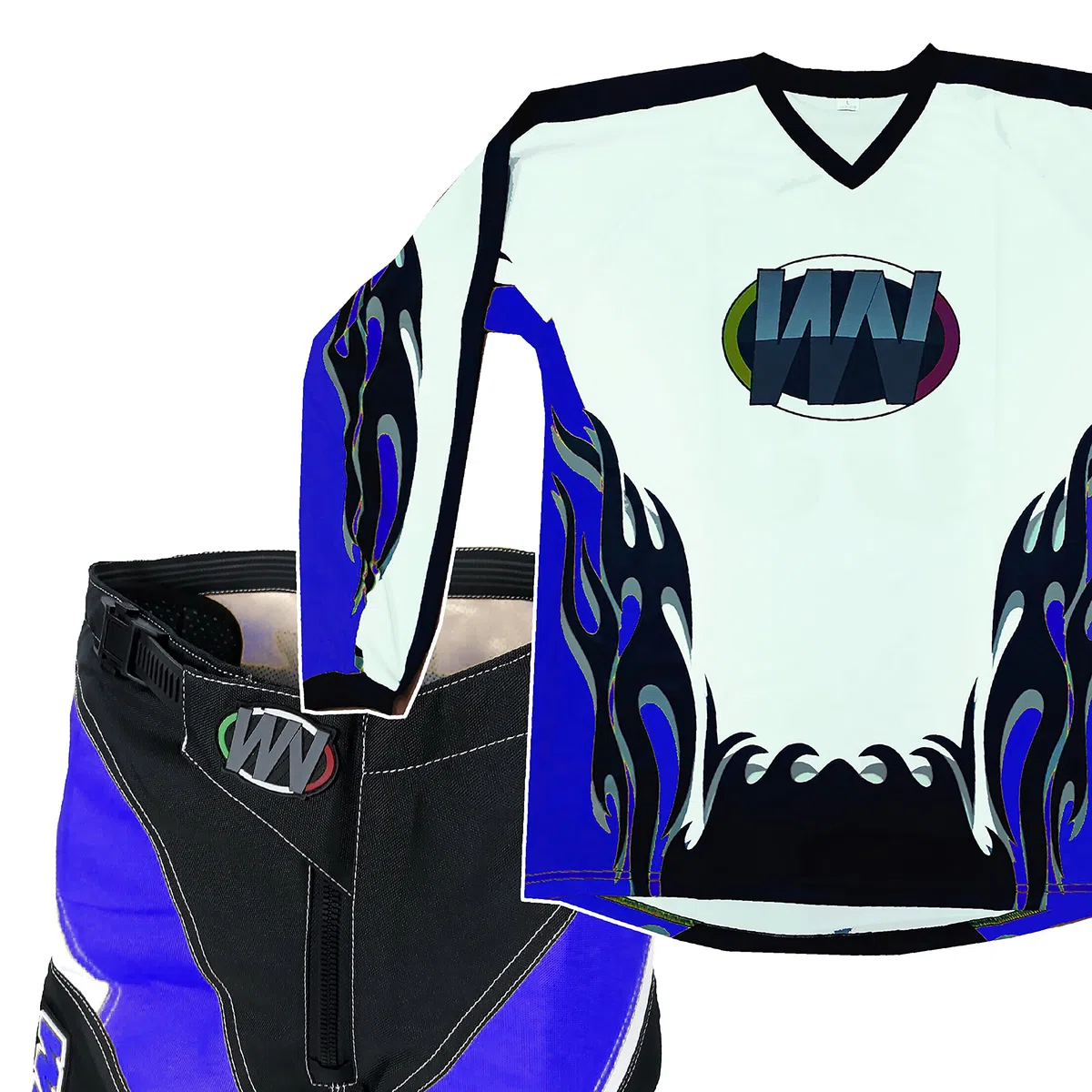 WinNet Tuta Completo da Moto Cross Enduro Quad per Adulto Maglia + Pantalone