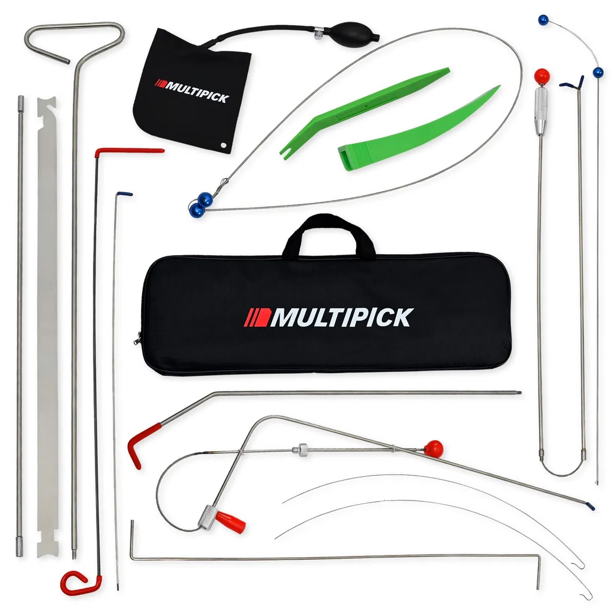 Multipick Kit di Apertura Auto – Strumento di Leva & Set Attrezzi Professionale – Attrezzi Smontaggio Garnitura & Attrezzi Auto per Apertura Veicolo – Kit Sblocco Auto