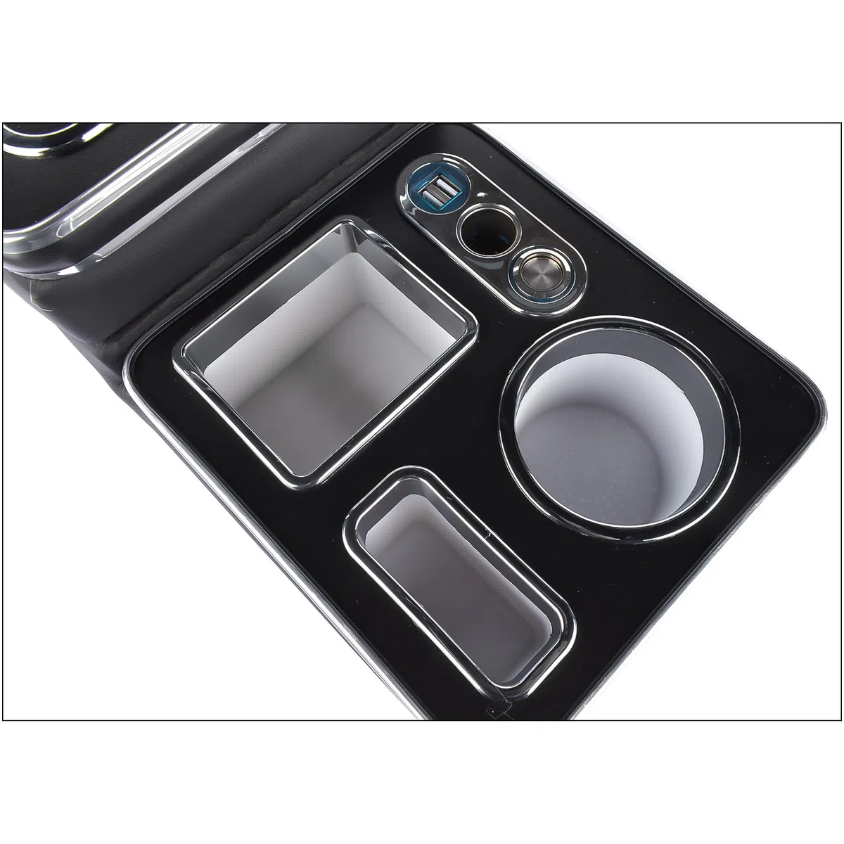 Bisenya Center Console Scatola di Immagazzinaggio Con Porta Drink/Telefono Porta USB Accendisigari A LED Compatibile Con Transporter T5 T6 Sie-nta