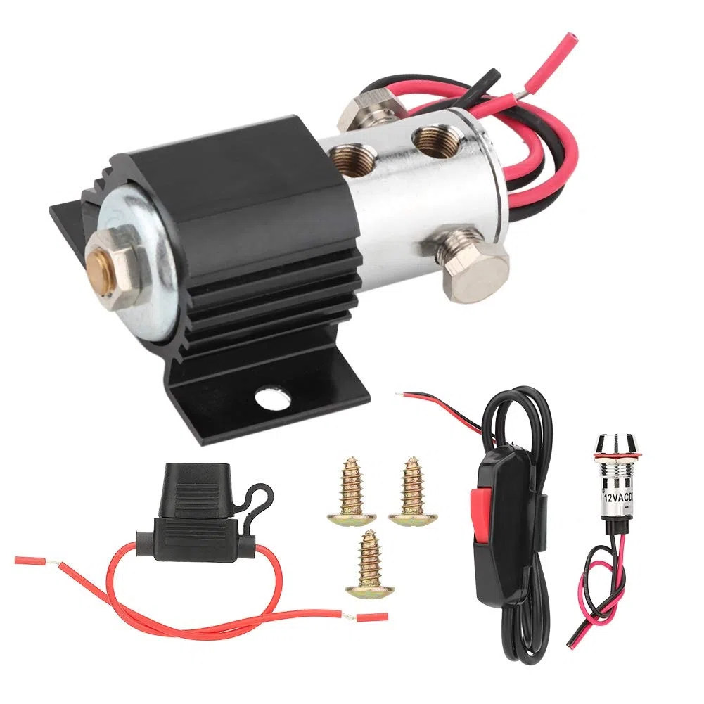 Blocco della linea del freno Kit blocco parcheggio linea freno Blocco elettrovalvola in acciaio inossidabile Set elettrico con accessorio supporto collina 12-14V