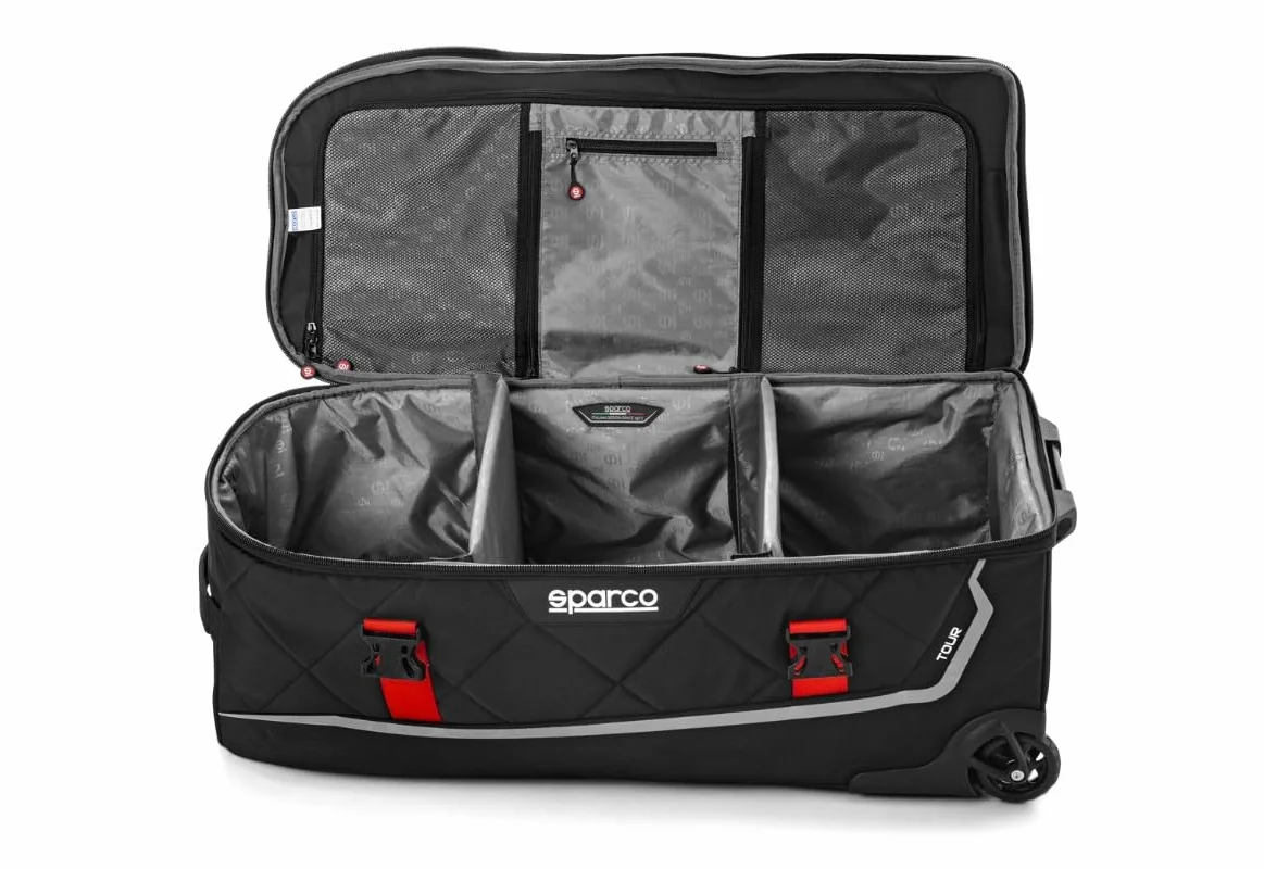 Sparco S016437NRRS Borsa Tour, Nero/Rossa