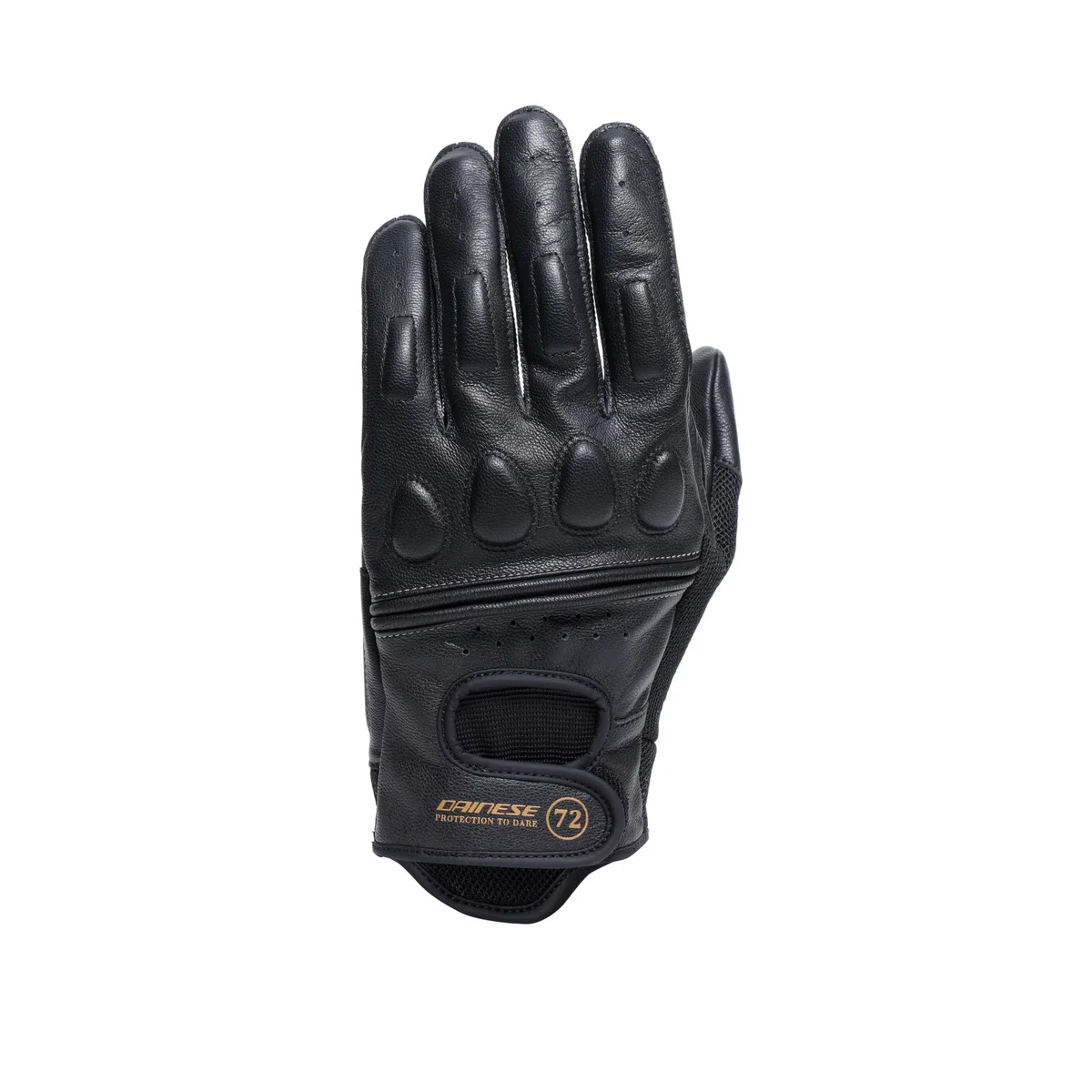 Dainese - Blackjack 2 Gloves, Guanti da Moto in Pelle, Stile Vintage, Uomo, Nero/Nero, L