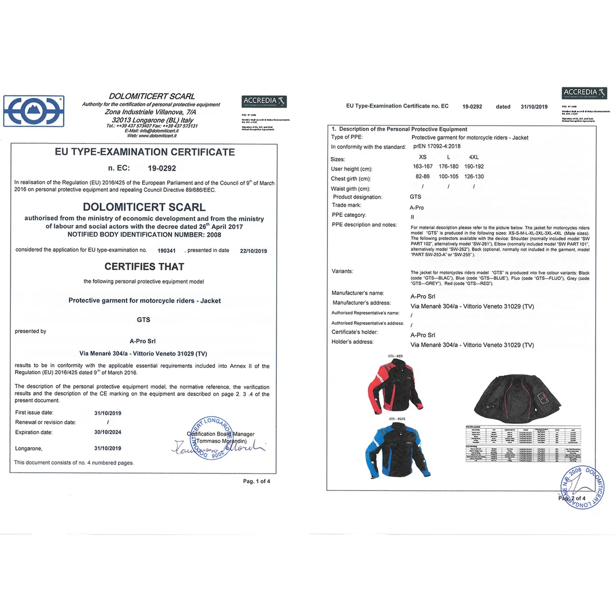 A-Pro Giacca Sport Touring Tessuto Moto Cordura CE Protezioni Sfoderabile Scooter