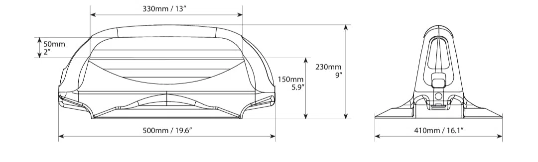 Portasci Magnetico per 3 paia di Sci o 2 Snowboard
