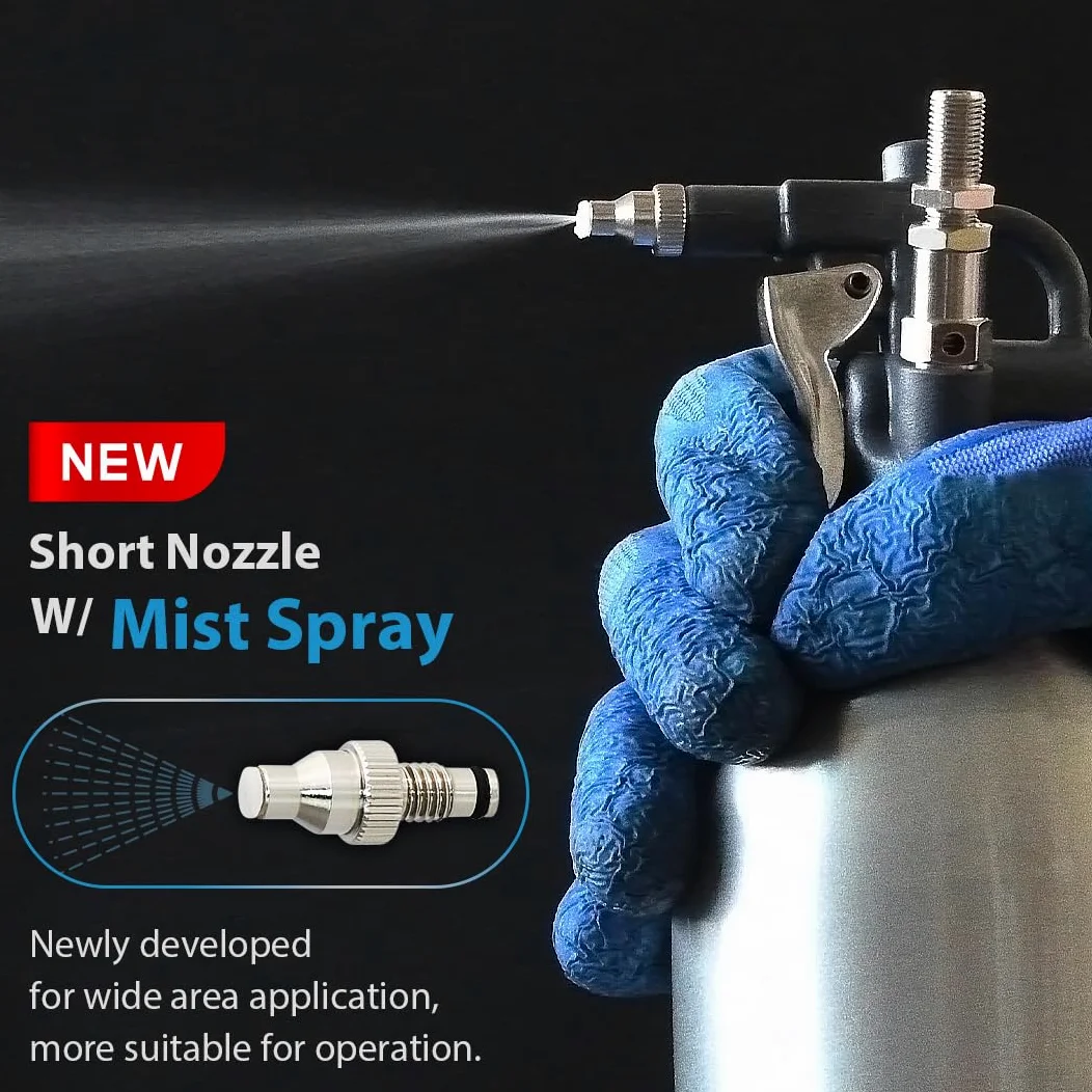 FIRSTINFO A1634 | Bottiglia spray ricaricabile per pulitore freni 650 ml | Alluminio | Spruzzatore a pressione max 110 psi | Bomboletta aerosol riutilizzabile | Ugello nebulizzazione