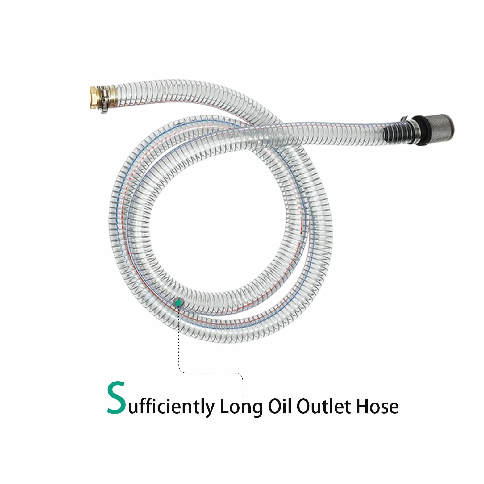 Pompa diesel, 12 V DC 45 l/min, autoadescante, 175 W, pompa diesel biologica, pompa ad olio autoadescante, con ugello del carburante, tubo di scarico da 4 m, per veicoli pesanti, camion