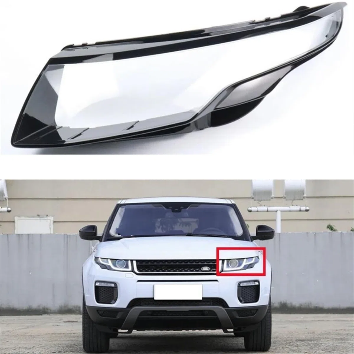Copri Faro Anteriore Auto Per Land Per Rover Per Range Per Rover Per Evoque 2012-2018 Copri Lente Faro Anteriore Copriobiettivo(1pcs Left)