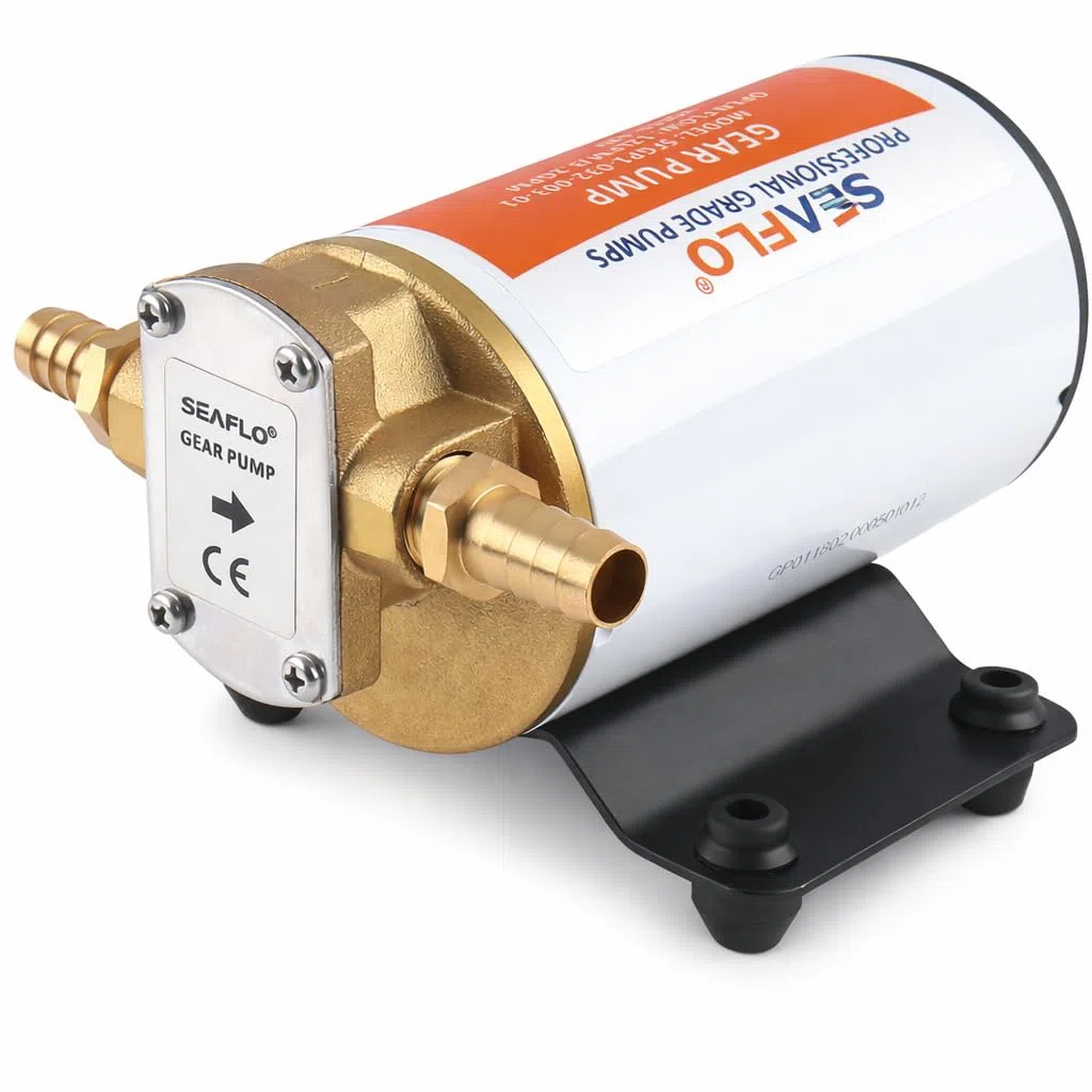 SEAFLO 12 V Self Priming Impeller Gear Pump 3.2 GPM/12.0 LPM per Diesel Lubricants Machinery Fuel Scavenge Oil Transfer