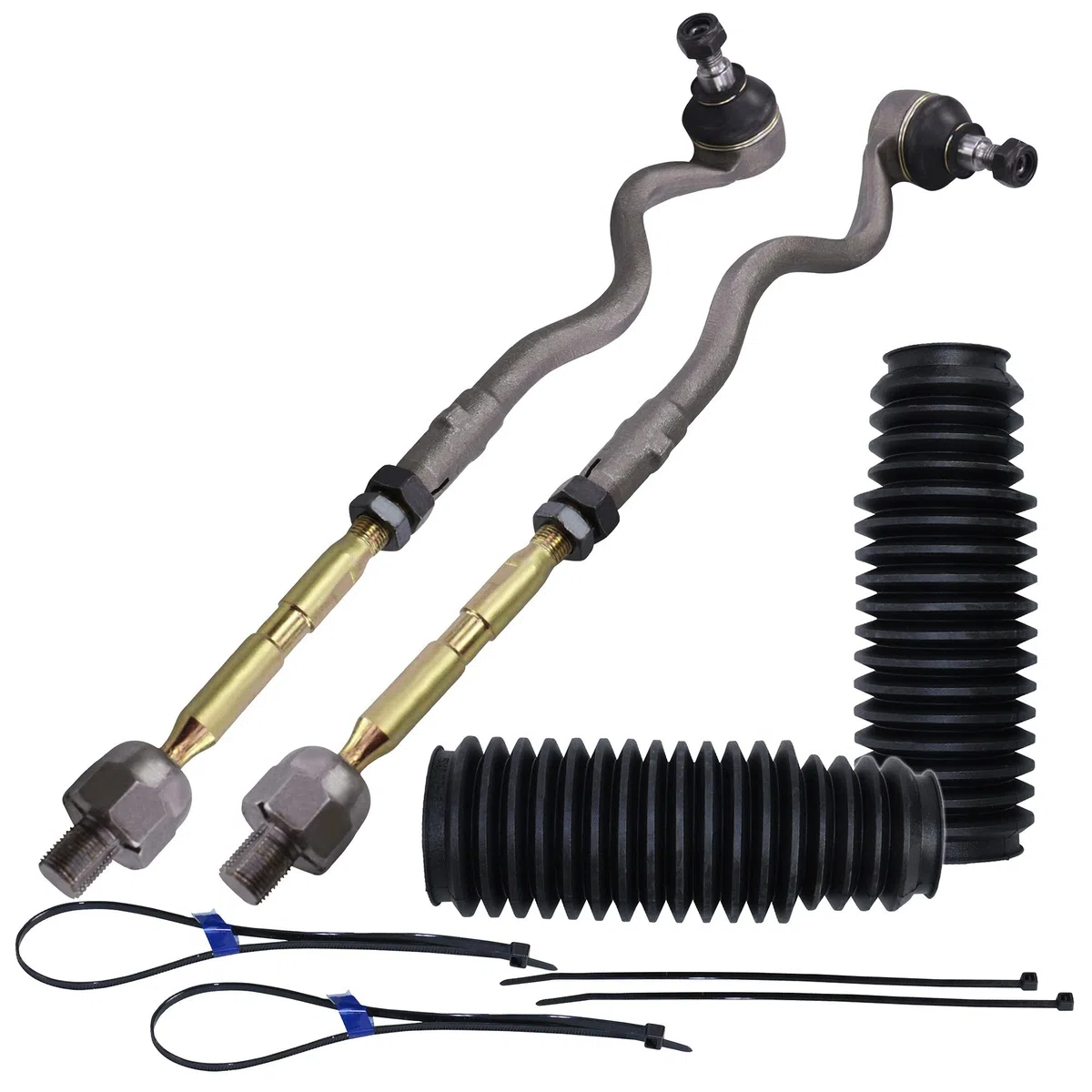 ATEC Germany 2x tiranti anteriori, 1x set di cuffie per lo sterzo Compatibile con BMW Serie 3 (E46), Serie 3 Cabrio (E46), Serie 3 Compact (E46), Serie 3 Coupé (E46), Serie 3 Touring (E46)