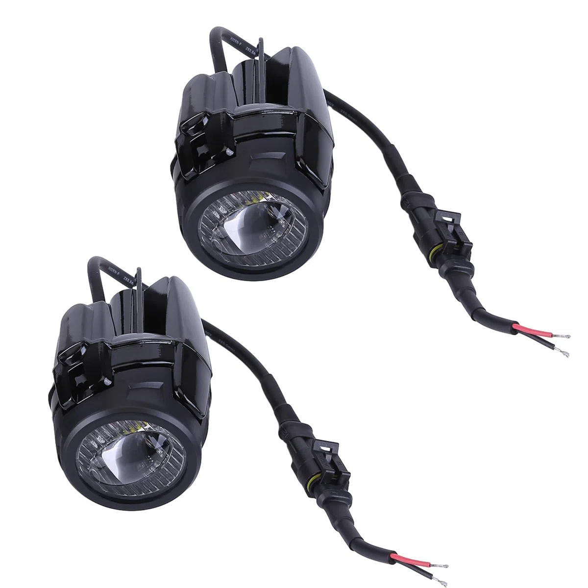 2X Fari supplementari per moto fendinebbia, faro LED 12V, griglia di protezione + cablaggio 40W 4000LM Adatto per BMW R1200GS F850GS